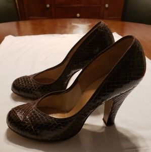 1940's Vintage Heels Genuine Cobra Handmade USA 6